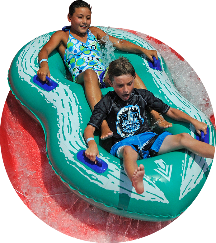 Kids On Slide in waterpark